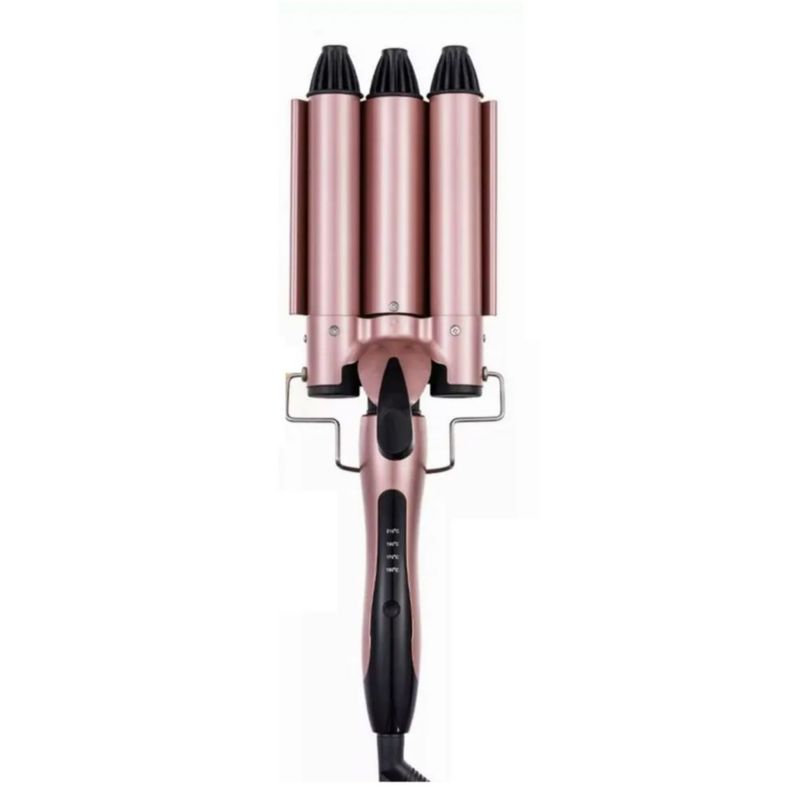Tenaza Rizadora Cabello Para Ondas, Temperatura Ajustable, Color Rosa