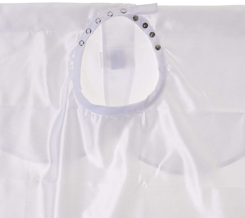 Capa para cliente Canyon Rose 76 cm satén blanco para maquillaje