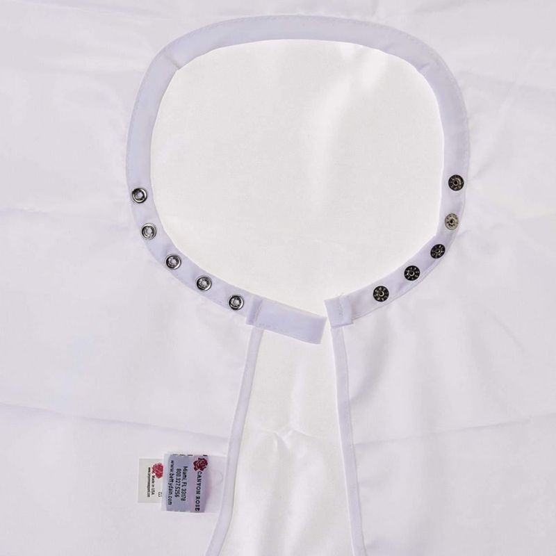 Capa para cliente Canyon Rose 76 cm satén blanco para maquillaje