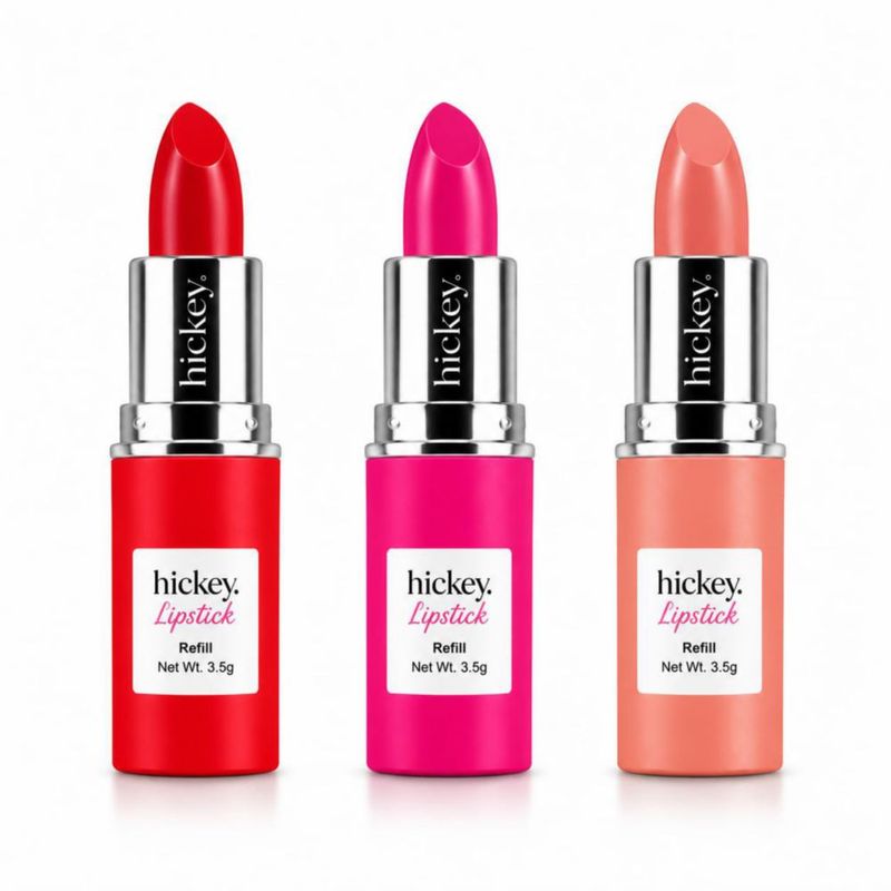 Recarga de Labial Hickey 35 g Trío - Rojo Rosa Nude