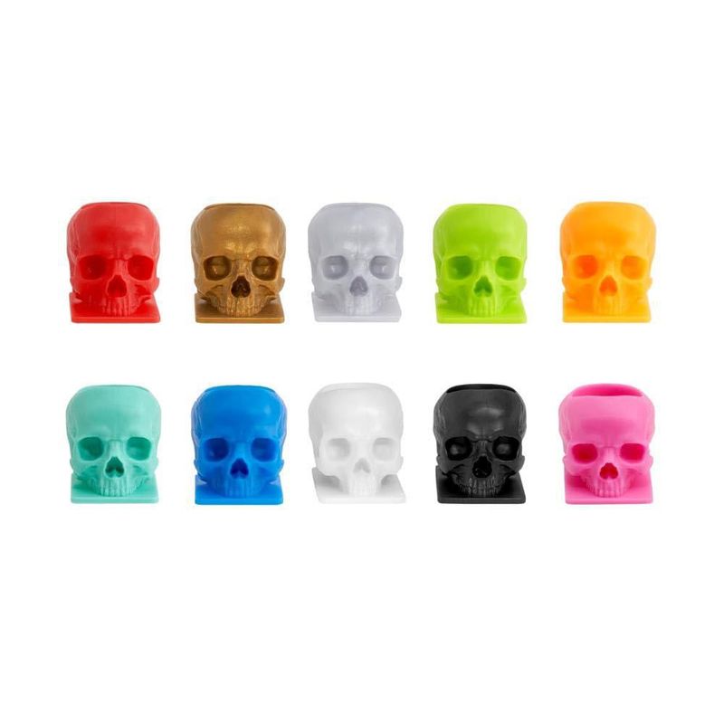 Tapas de tinta Saferly 200 uds Diseño de calavera roja #16