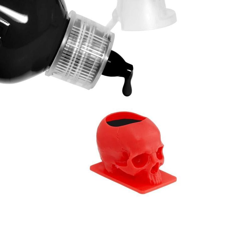 Tapas de tinta Saferly 200 uds Diseño de calavera roja #16