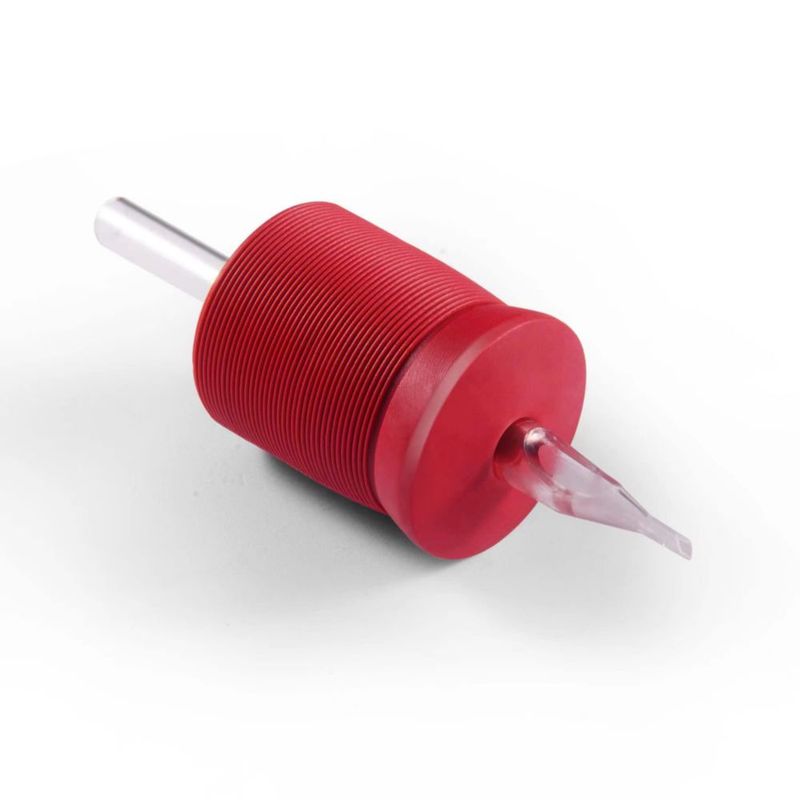 Agarre de tatuaje BEZTAT 32 cm rojo de silicona 15 unidades diamante