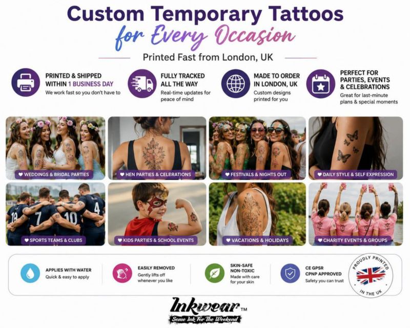 Tatuaje Temporal InkWear Tablero Ouija Look Halloween Realista