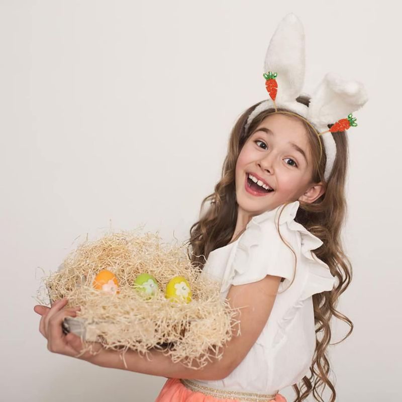 Diadema UYT con zanahoria de pedrería y cristales verdes para mujer – Pascua