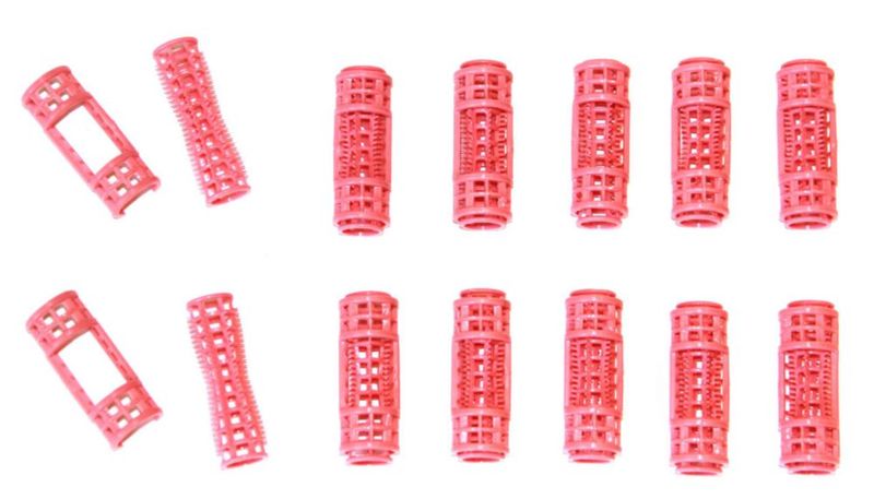 Rulos Ameliana 12 piezas Pequeños Rosados de enganche