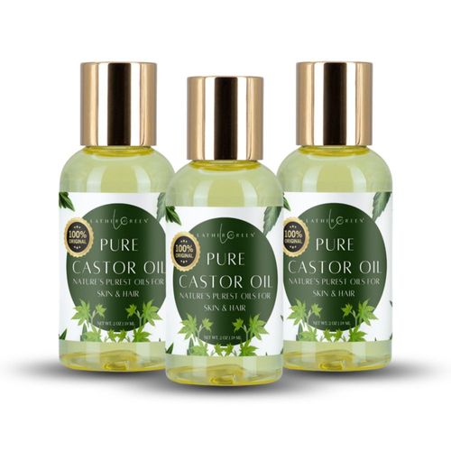 Aceite de Ricino Lather Green 59 ml Pack de 3 Prensado en Frío