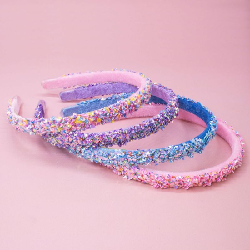 Diadema FROG SAC 33 cm con lentejuelas – Pack de 4 multicolor