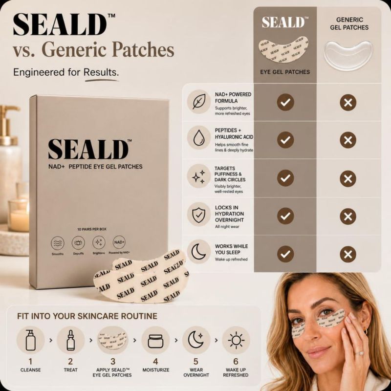 Parche de Gel para Ojos SEALD 10 Pares Hidrogel para la zona bajo los ojos