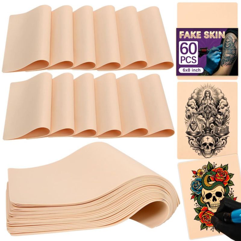 Piel de práctica para tatuajes VelvetAura - Pack de 60 (20 × 15 cm)