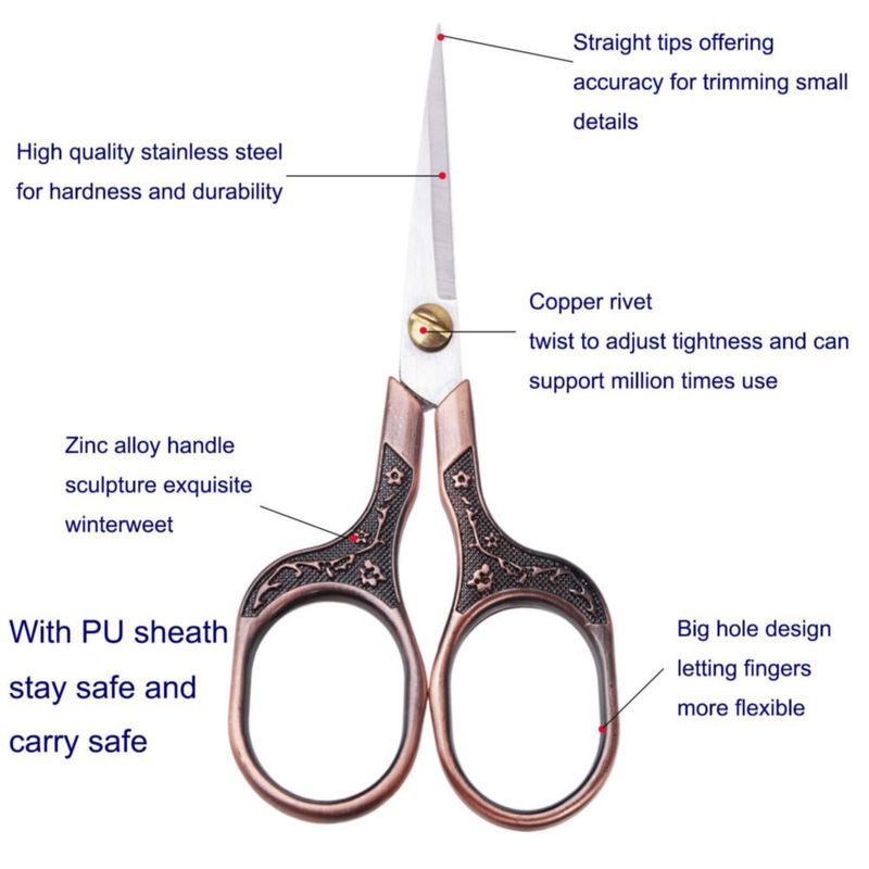 Tijeras KISTARCH 13 cm para bordado y corte de cabello