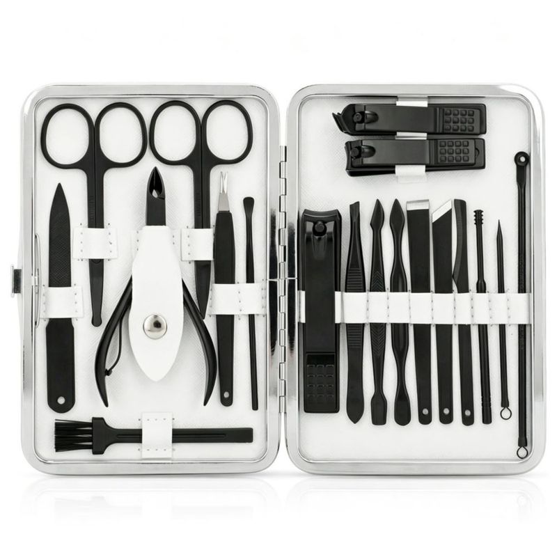 Set de Manicura y Pedicura Jubolion 19 Piezas Acero Inoxidable