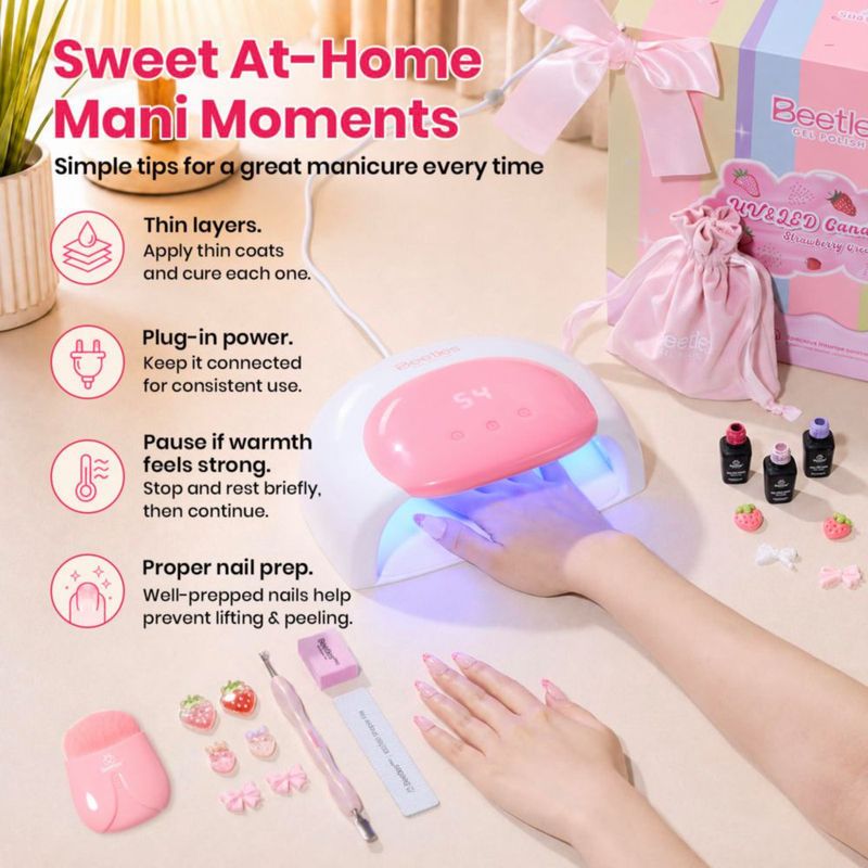 Lámpara UV para uñas Beetles con temporizador digital – Blanco