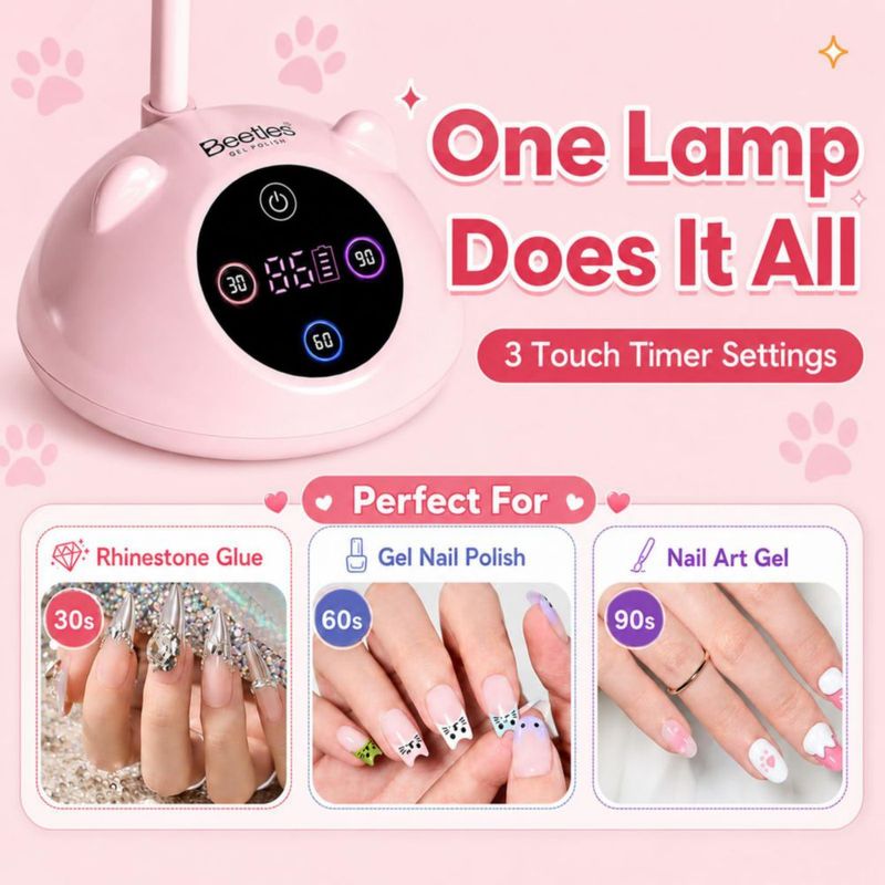 Lámpara de uñas Beetles Gel Polish inalámbrica UV 36 mW/cm²