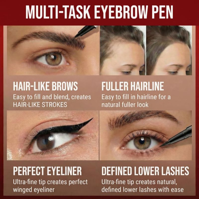 Lápiz de Cejas Essorall 2 en 1 Impermeable y de Larga Duración