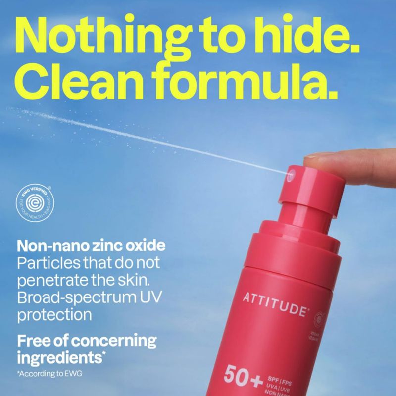 Protector solar ATTITUDE SPF 50 85 g Spray Vainilla Dore