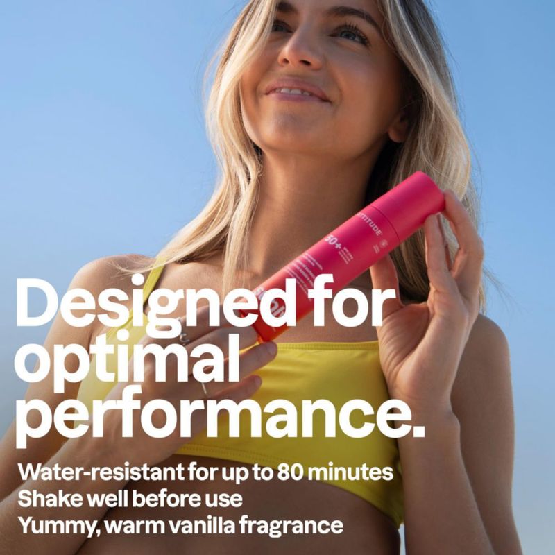 Protector solar ATTITUDE SPF 50 85 g Spray Vainilla Dore