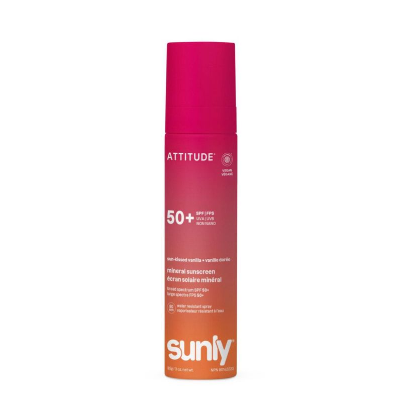 Protector solar ATTITUDE SPF 50 85 g Spray Vainilla Dore