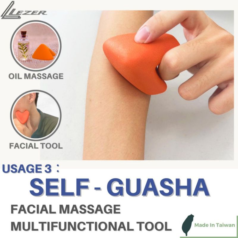 Masajeador LEZER 7 cm × 5 cm Naranja – Liberación de Nudos Musculares