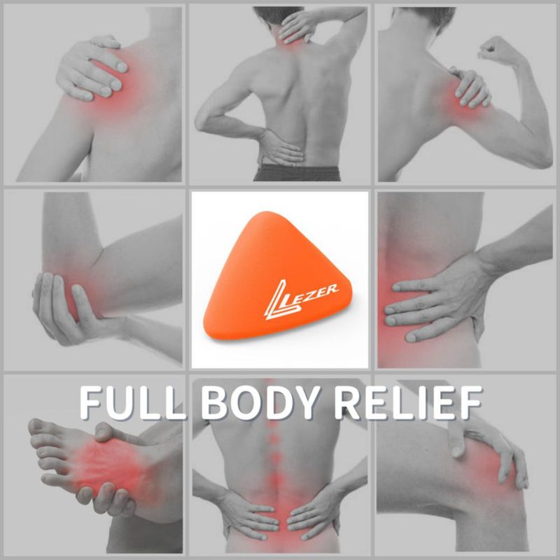 Masajeador LEZER 7 cm × 5 cm Naranja – Liberación de Nudos Musculares