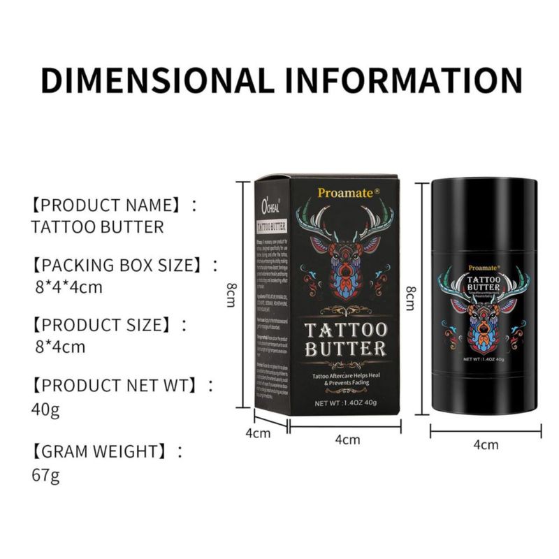 Bálsamo para tatuajes proamate 40 g – Cura y realce del color