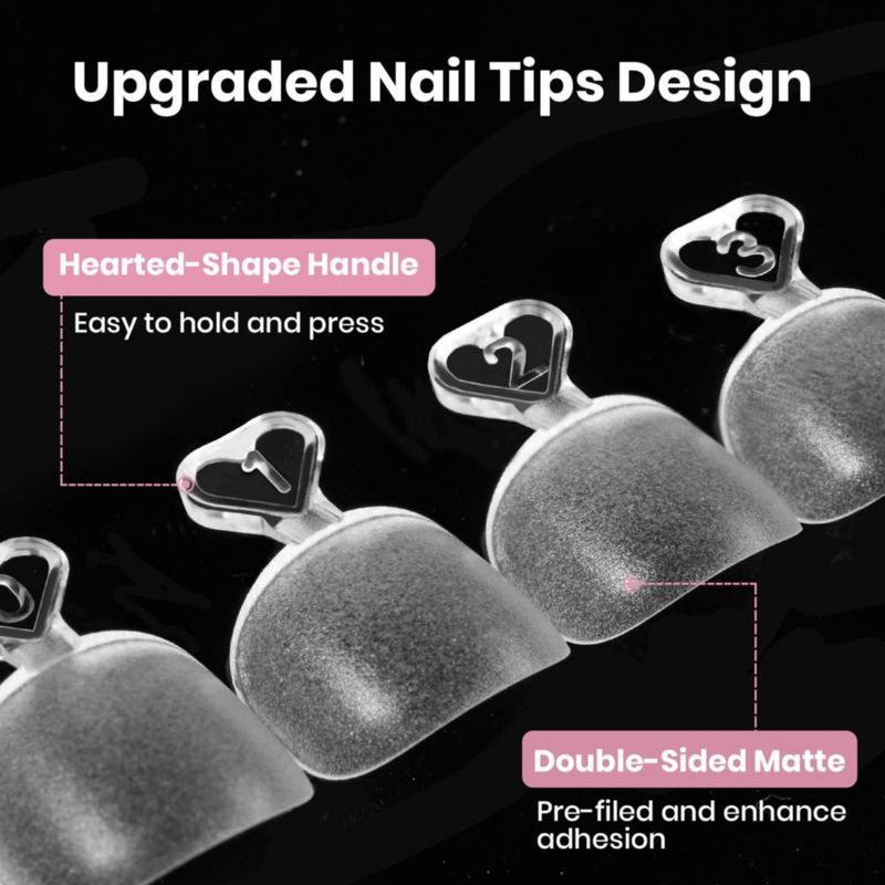 Puntas de uñas para pie beetles Gel Polish 192 piezas 16 tallas