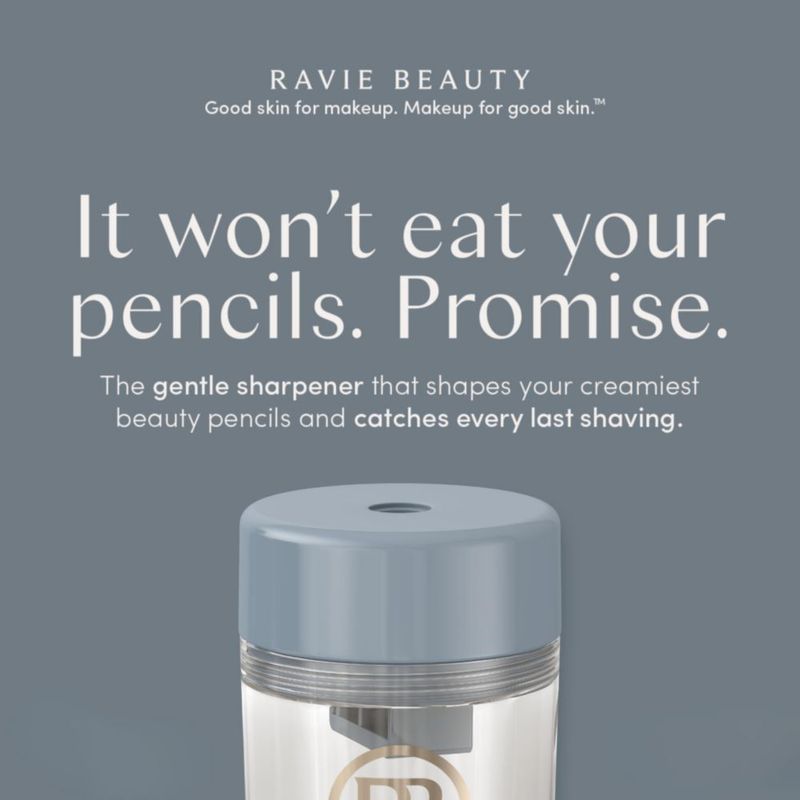 Afilador de lápices Ravie Beauty con cuchilla alemana gris