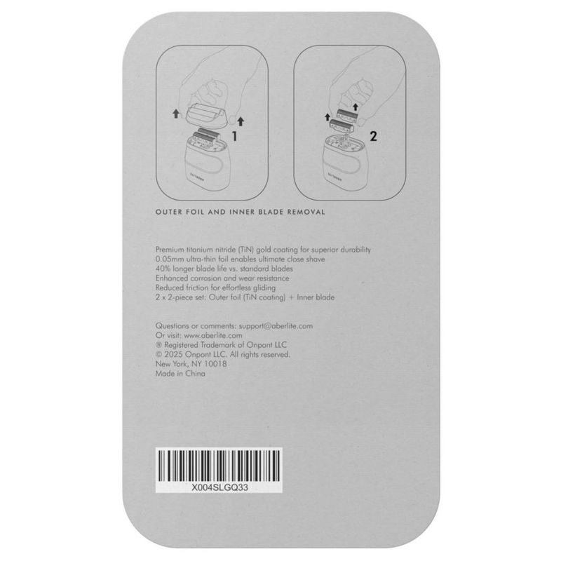 Juego de cuchillas Aberlite Gold TiN de 2 piezas