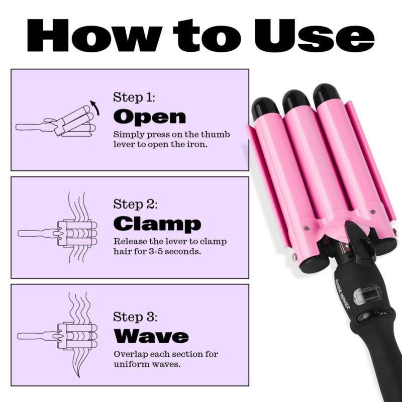 Rizador de Pelo Babe Waves 2.5 cm Rosa 110 V/220 V