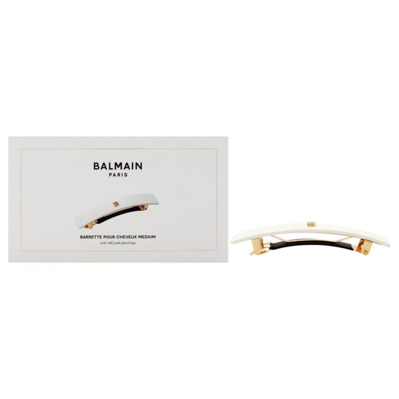 Pinza para el Cabello Balmain de Acetato de Celulosa Blanca - 1 Unidad
