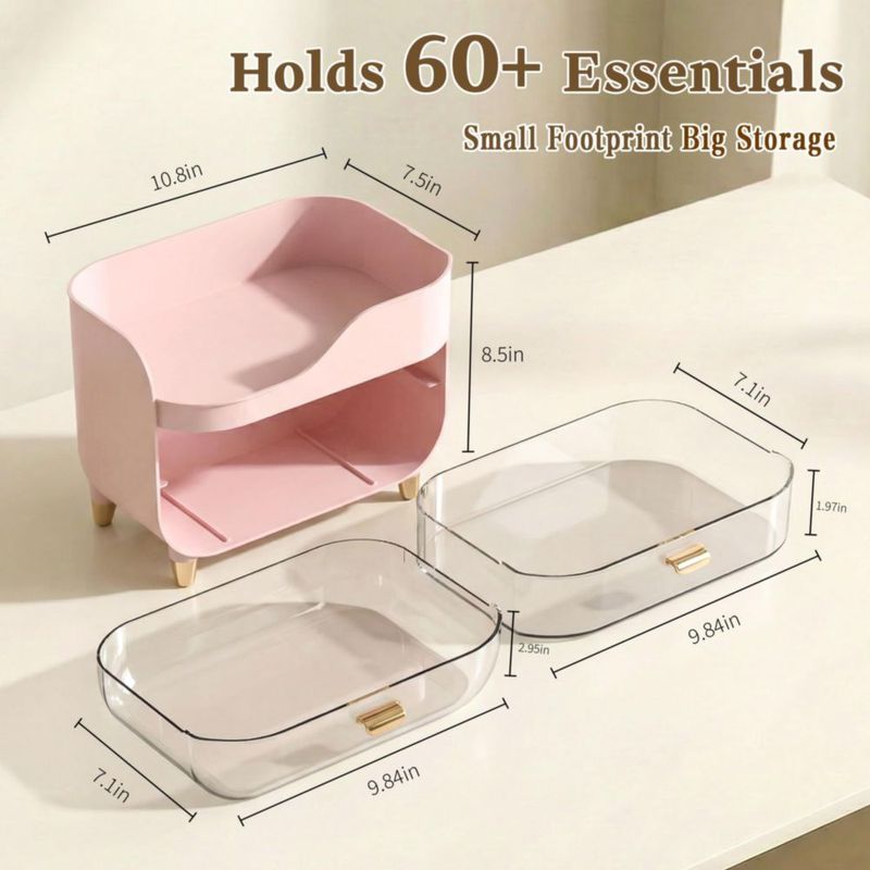 Caddy Asdbko con Cajones Grandes y Deslizamiento Suave Transparente como Cristal