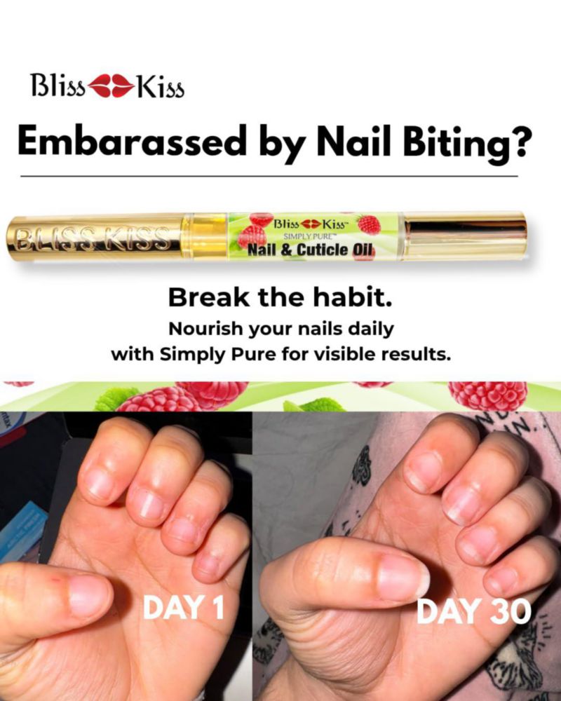 Aceite para Uñas Bliss Kiss Frambuesa con Vitamina E - Bolígrafo para Cutículas