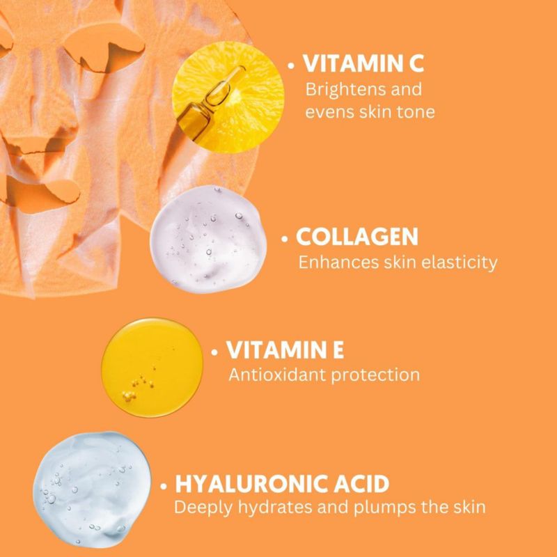 Mascarilla de hoja By Nature Vitamina C + Colágeno - Pack de 12