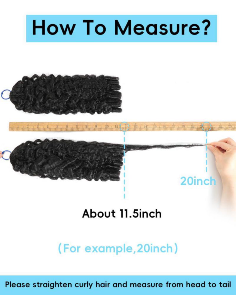 Extensión de cabello Hiowner 50 cm rizado con nudos milagro 120 g