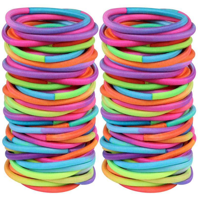 Goma para el cabello Hageolan 120 piezas 4 mm multicolor