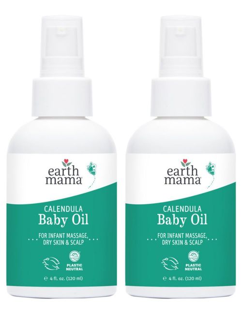 Aceite para bebé Earth Mama Calendula sin perfume 240 ml