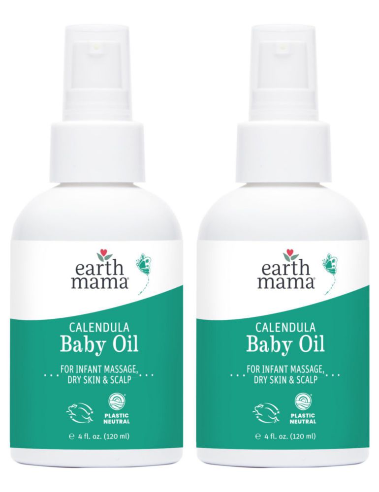 Aceite para bebé Earth Mama Calendula sin perfume 240 ml