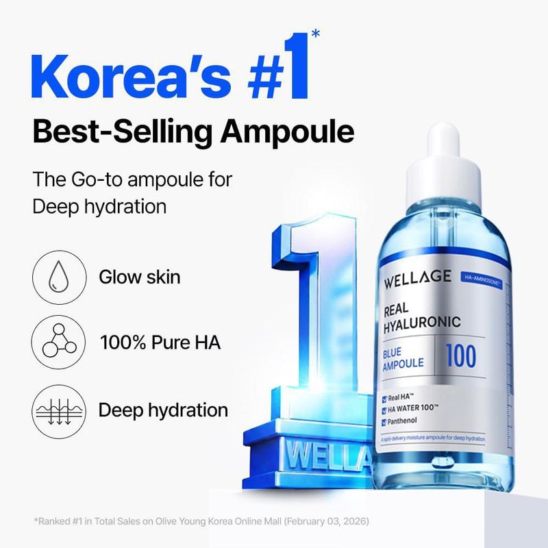 Suero facial WELLAGE Ácido Hialurónico 100 338+202 fl oz