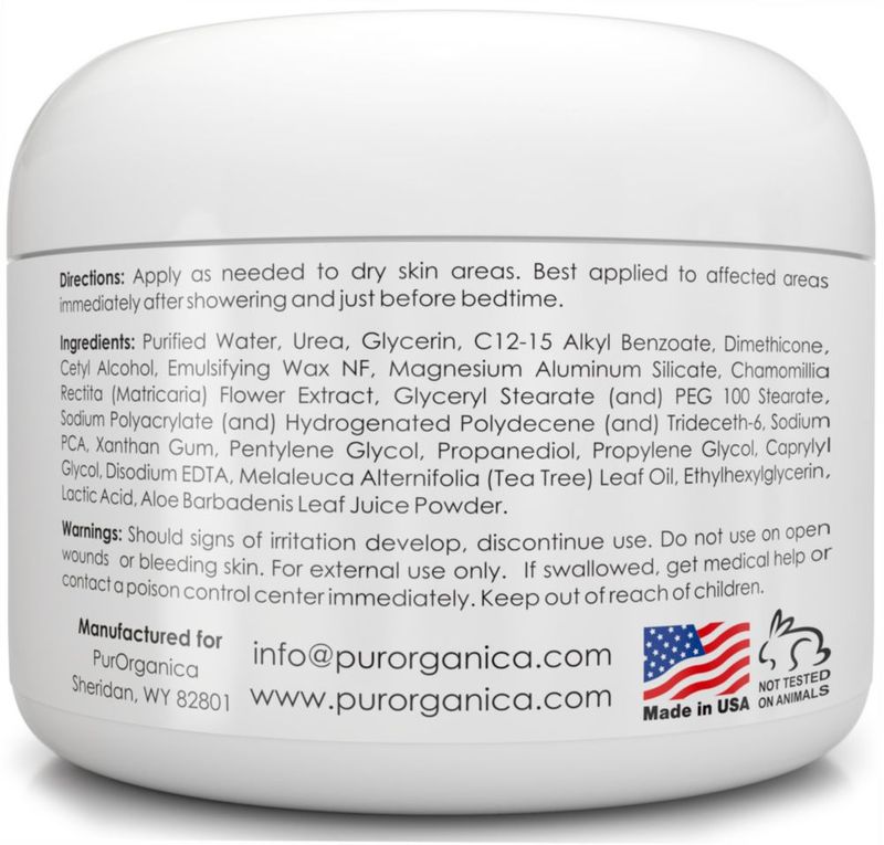 Crema de Urea PurOrganica 20 % 113 g para Reparar Pies y Talones