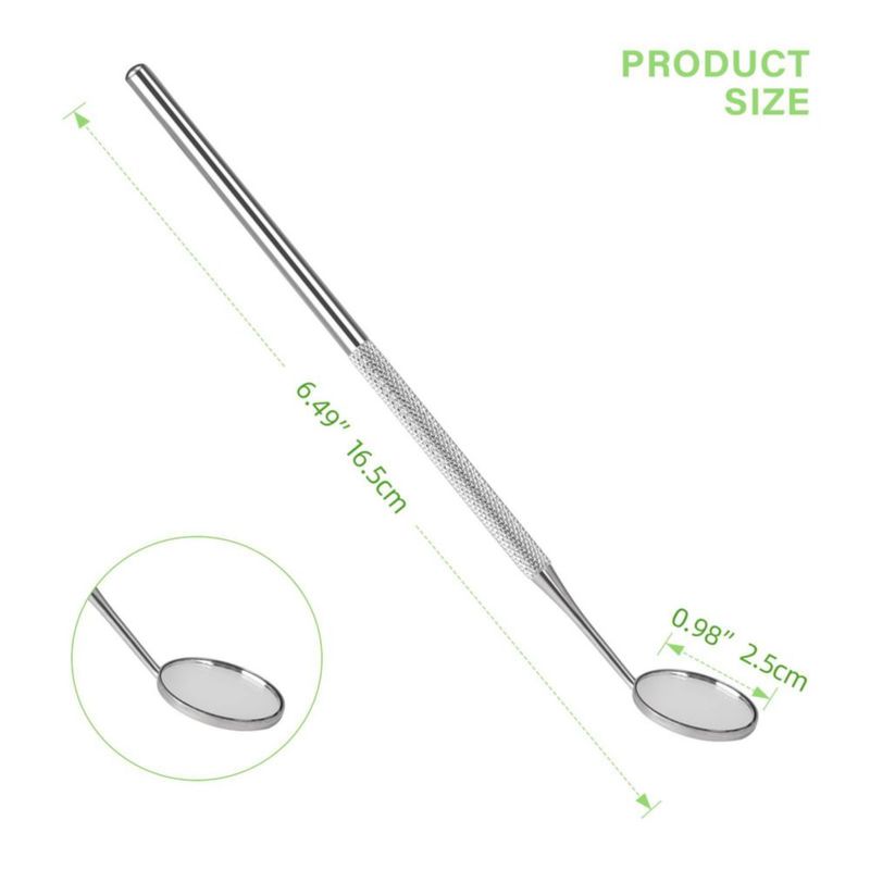 Espejo Dental KuanStore 16 cm Acero Inoxidable (2 unidades)