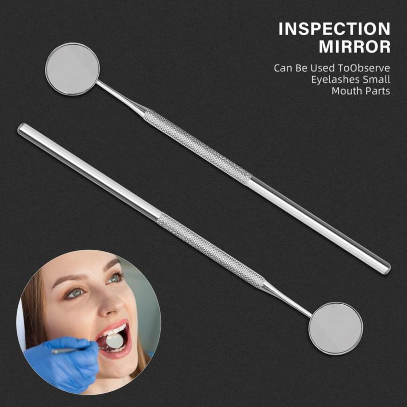 Espejo Dental KuanStore 16 cm Acero Inoxidable (2 unidades)