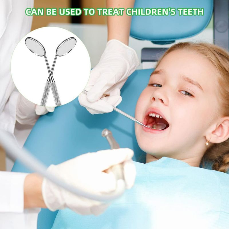 Espejo Dental KuanStore 16 cm Acero Inoxidable (2 unidades)
