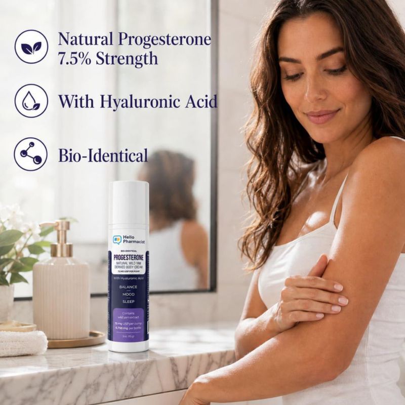 Crema Hidratante Facial HelloPharmacist 85 g con Ñame Silvestre y Ácido Hialurónico
