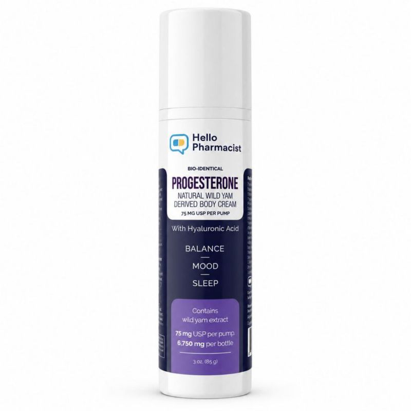 Crema Hidratante Facial HelloPharmacist 85 g con Ñame Silvestre y Ácido Hialurónico