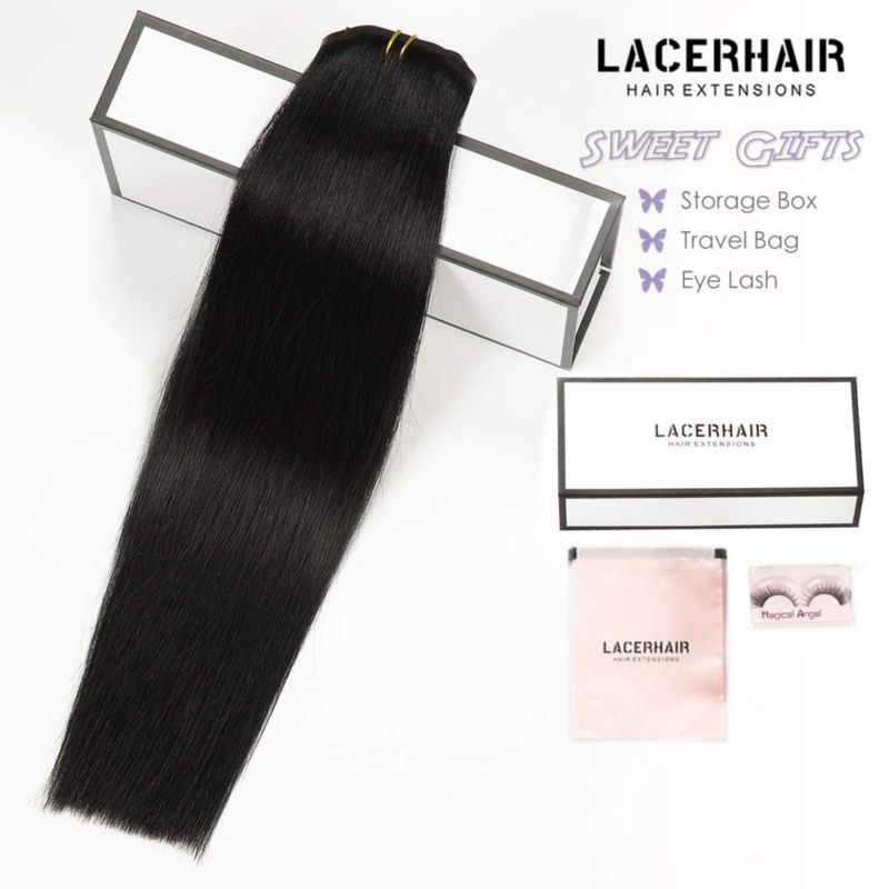 Extensión de cabello Lacer Seamless 110 g #1 Negro azabache