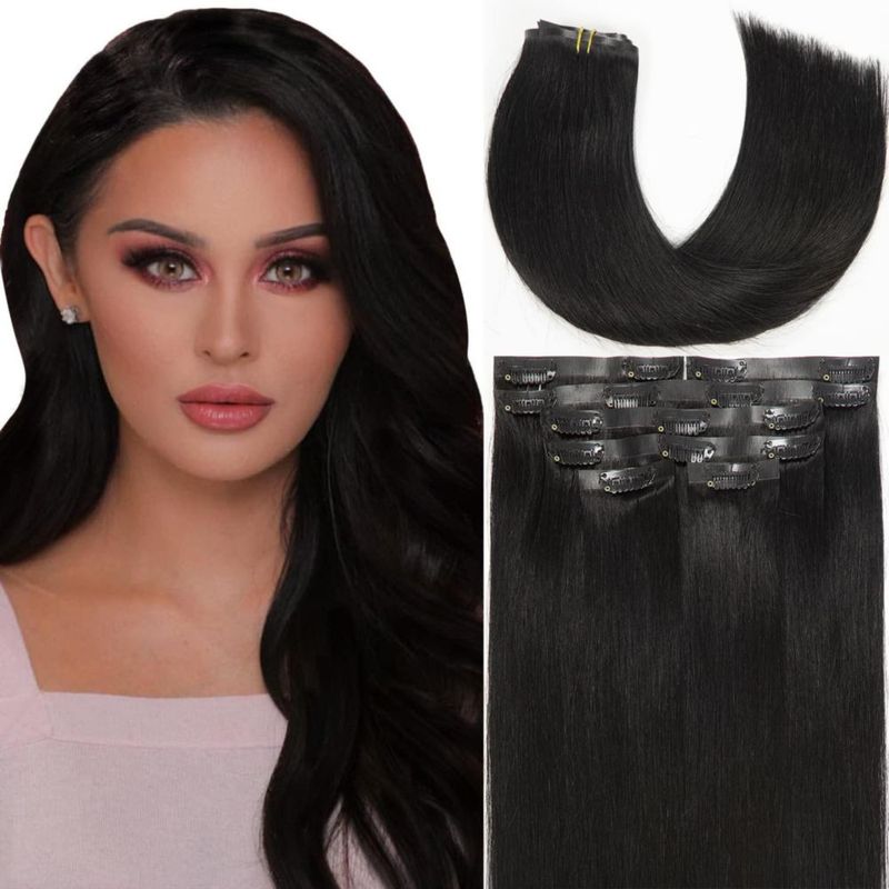 Extensión de cabello Lacer Seamless 110 g #1 Negro azabache