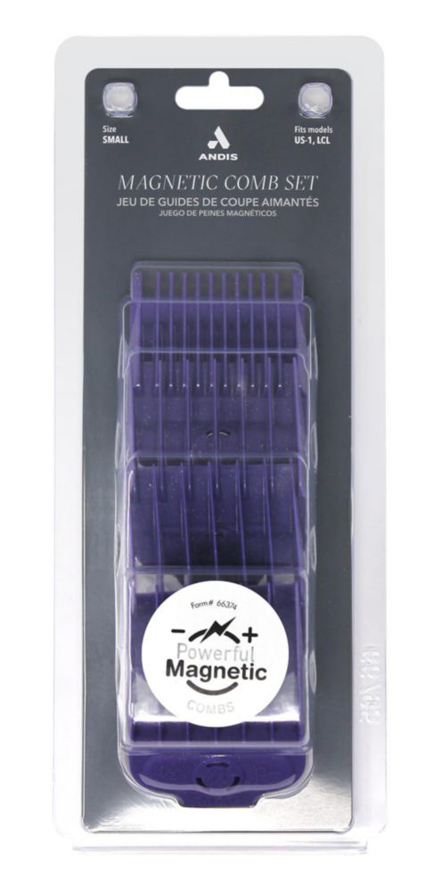 Peine para cabello Andis 1/16-1/2 pulg. juego magnético púrpura