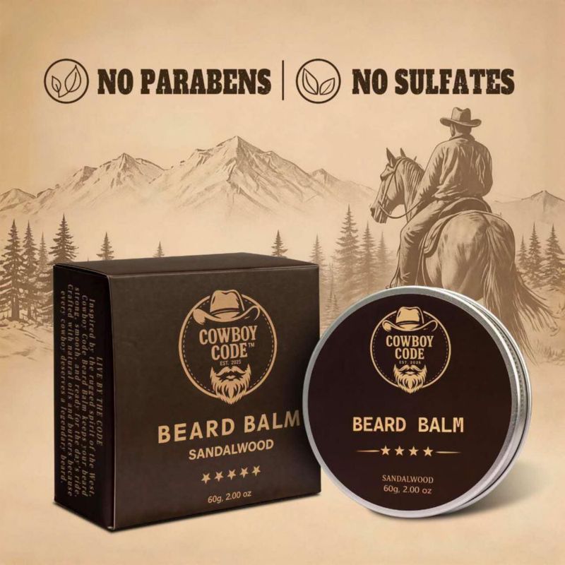 Bálsamo para Barba Cowboy Code 60 g Natural y Suavizante
