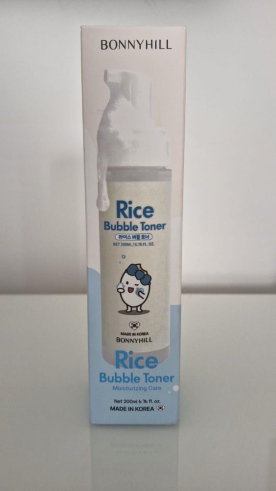 Tónico facial de arroz BONNYHILL 200 ml con textura burbujeante