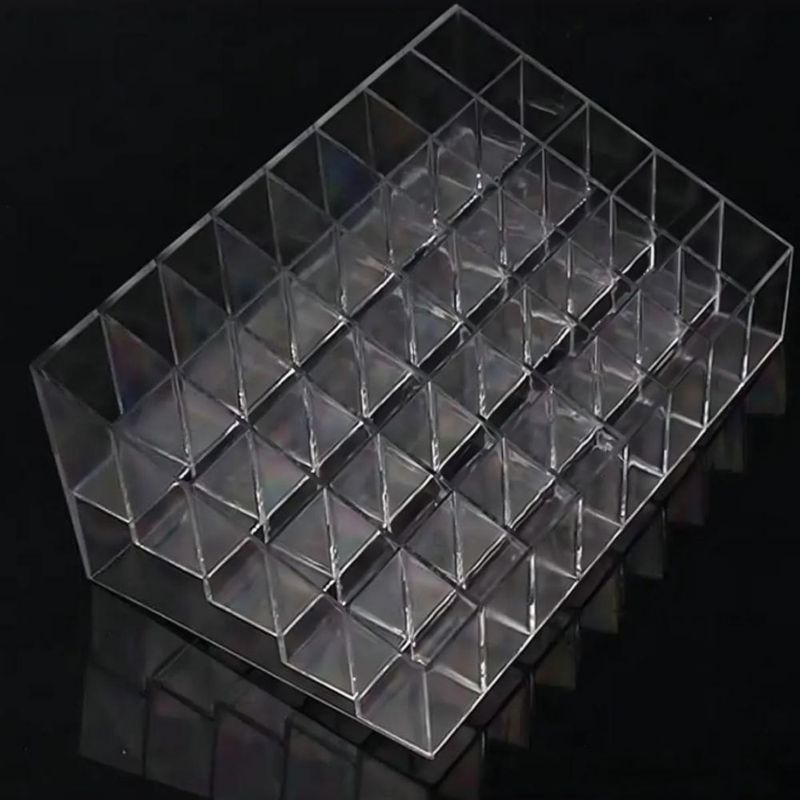 Organizador Exhibidor Acrílico Para Maquillaje 40 Labiales Transparente